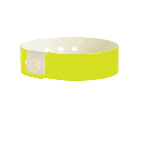 Wristband - Vinyl - Solid 1-1/8" x 10-7/8" Yellow